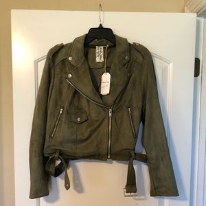 Brand New Olive Suede Jacket!